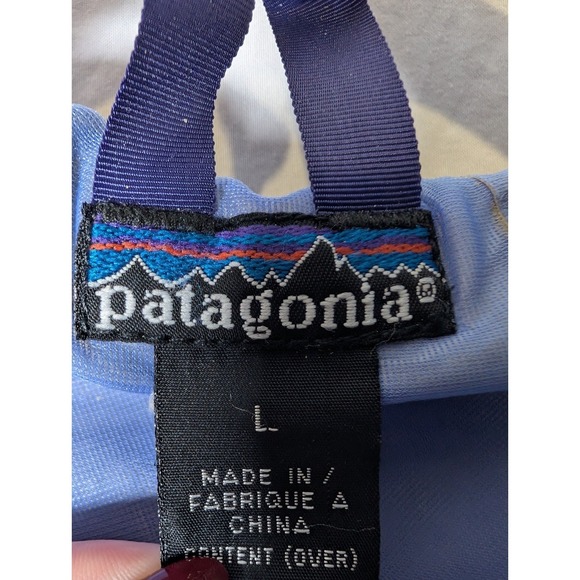 Vintage Patagonia Anorak Pullover Windbreaker Jacket Blue Mens L Hooded - Picture 4 of 7